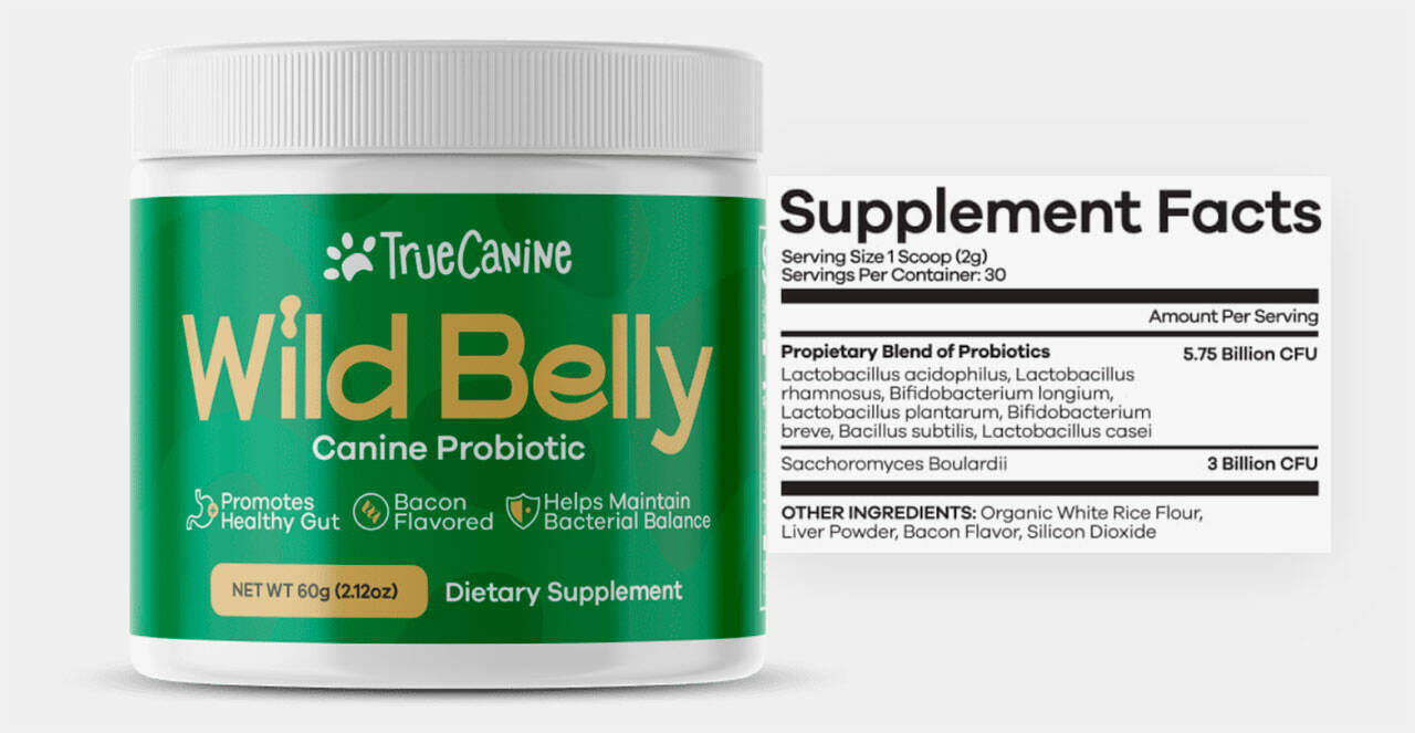 Wild Belly Canine Probiotic Supplement Facts